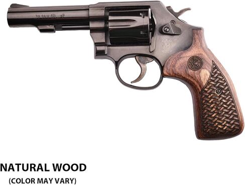 Altamont Real Wood Conversion Grips for S&W K & L Round Butt Revolvers – Altai Style – Round to Square Butt – Made in USA in Saudi Arabia