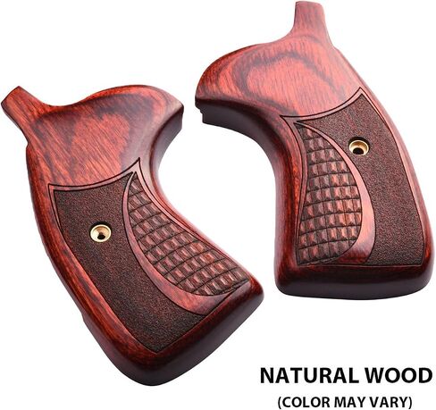 Altamont Real Wood Conversion Grips for S&W K & L Round Butt Revolvers – Altai Style – Round to Square Butt – Made in USA in Saudi Arabia
