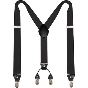 JEMYGINS 1.4“ Wide Suspender with 4 Strong Clips Adjustable Braces