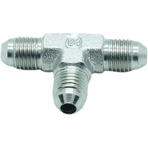 CDQBWKJGFJ 1 قطعة هيدروليكية 1/4" JIC (7/16"-20) 37° Flare Union Tee، JIC ذكر x JIC ذكر x JIC ذكر T محول مطلي بالفولاذ in Kuwait