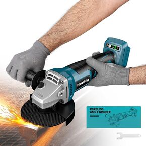 Mtiolhig 8500RPM Variable Speed Angle Grinder for Makita 18v Battery, Brushless Cordless Grinder for Makita Tools with 5/8''-11 Spindle for 4-1/2''/5'' Wheels for Cutting,Grinding(Tool Only) in Kuwait