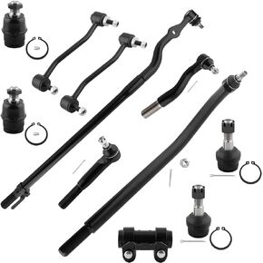 YMAUGP Front Inner Outer Tie Rod Ends Upper Lower Ball Joints Sway Bars Adjusting Sleeve for Ford F-250 F-350 Super Duty 1999 4WD, K80041 K8607 K80026 ES3423 DS1439 ES3427 DS1438 ES3422