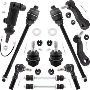 YMAUGP 11pcs ES3488 K6693 ES3609 K6535 K80631 K6723 K6654 Front Ball Joint Idler Arm Pitman Arm Stabilizer Bar Link Kit Tie Rod End Kit Fit 2007-2010 for Chevrolet Silverado 3500 HD