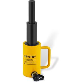 NEWTRY 20 ton Hydraulic Ram Jack Multi-Section Stroke 8"/200mm Long Type Portable Hydraulic Cylinder Industrial Lifting Jack