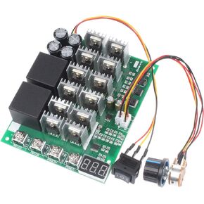 NOYITO PWM Motor Speed Controller 60A DC 10V-55V 12V 24V 36V 48V Digital Display 100A Max Brush DC Motor Controller - Third gear Forward Reverse Stop