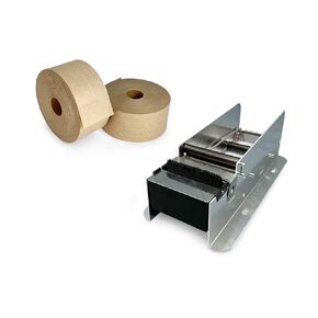 IDL Packaging - T-930-S Dispenser + 2 Rolls of Water-Activated (Gummed) Tape, Reservoir & Moister Brush