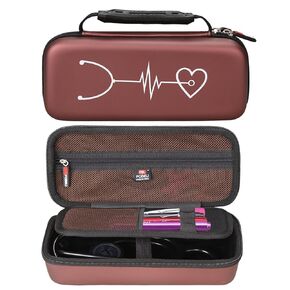 FBLFOBELI Stethoscope Case Compatible with 3M Littmann Classic III/Lightweight II S.E/MDF Acoustica Deluxe Stethoscopes, Includes Mesh Pocket for Nurse Accessories for Work (Upgraded Green)