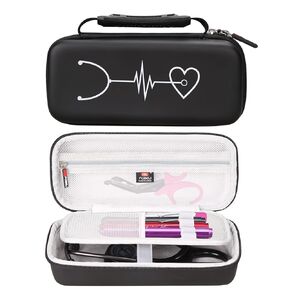 FBLFOBELI Stethoscope Case Compatible with 3M Littmann Classic III/Lightweight II S.E/MDF Acoustica Deluxe Stethoscopes, Includes Mesh Pocket for Nurse Accessories for Work (Upgraded Green)