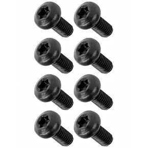 Black License Plate Screws, M5-0.8 X 10 mm Security Plate Screws for BMW and Tesla Model 3, Model Y, T25 Drive Head Black Oxidized 18-8 Stainless Steel Screws (Pack of 8)
