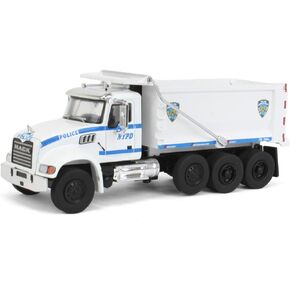 Greenlight Collectibles 1/64 2019 Mack Granite Dump Truck, NYPD, SD Series 16 45160-B