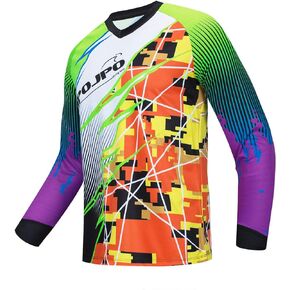 PSPORT Men's Downhill Jersey Long Sleeve Mountain MTB Bike Shirt DH Motocross T Shirt Bicycle Racing Clothing