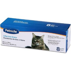 Petmate 24 Pack of Booda Dome Clean Step Cat Box Liners Jumbo, 3 Boxes Each Containing 8 Liners