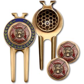 Armed Forces Depot Firefighter Golf Divot Tool and Ball Markers