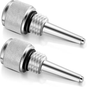 Dreyoo Replacement for 55201 Magnetic Oil Dipstick for Inverter Generator Compatible with Wen/Predator, Aluminum Generator Magnetic Oil Dipstick with O Ring, Silver, 2 Pcs