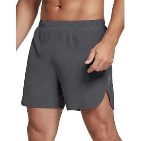 EZRUN Mens 5 Inch Running Shorts Quick Dry Breathable Workout Athletic Shorts with Back Zipper Pockets