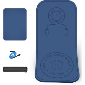 Rope Skipping Sports Shockproof Exercise Mat, All-Purpose Extra Thick High Density Anti-Tear Exercise Yoga Mat, Non Slip Jump Rope Mat for Indoor and Outdoor