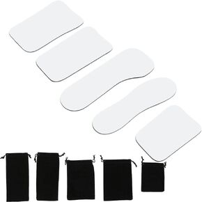 Dental Mouth Occlusal Mirror, 2 Sided Intraoral Photography Mirrors Photographic Rhodium Plated Glass Intraoral Photo Reflector Orthodontic Oral Anti Sctraching Buccal Tools for Clinic Dentist 5PCS