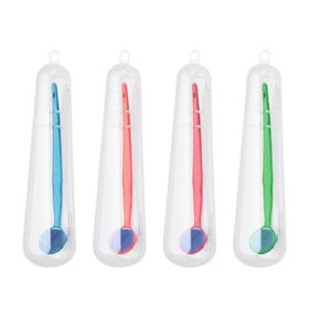 Disposable Dental Exam Mouth Mirror with Anti-fog PC Lens Plastic Dental Oral Mirror 4 Colors 4 count