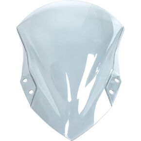 Midimttop Motorcycle Smoke Double bubble Windscreen Windshield Wind Deflector Front Fairing Compatible With Ka-wa-sa-ki Ninja 250 NINJA400 Accessories 2018 2019 2020 2021 2022 2023 2024(Smoke)