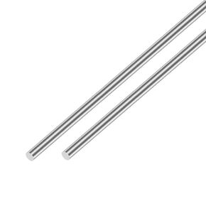 304 Stainless Steel Round Rod 8mm x 250mm, 2pcs Metal Solid Shaft Rods Lathe Bar Stock for Industry, Metal Working Hobbies and DIY Craft