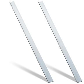 Yaocom 2 Pcs 304 Stainless Steel Flat Bar, 1/8" Thickness, 1-1/2" Width, 36" Length, Brushed Finishing Trim Strips Sheet for DIY Craft Making