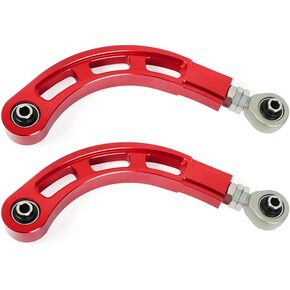 BARTOO Camber Arm Kit Rear Bearing Camber Arm Kit Adjustable for 02-06 08-17 Mitsubishi Lancer Honda Accord 2018-2022 Aluminum 2PCS（Red）