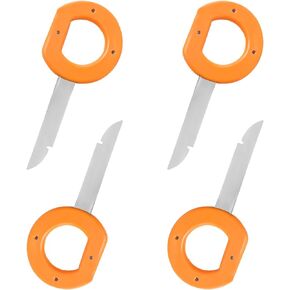 Ohleats 4 PCS Car Radio Removal Tool Key, Unit CD DVD Host Key Disassembly Tool with Easy Grip Handles & Stiff Blades, Stereo Single and Double DIN Replacement Key, Car Accessories
