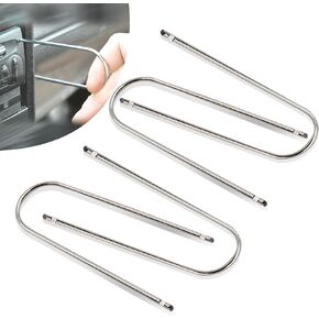 Lecctso 4PCS Radio Removal Tool, U-Shaped Stainless Steel Stereo Removal Tool Key for Disassembly of CD DVD Audio Frequency Converter Compatible with Ford, Audi, Mercedes