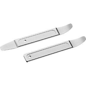 kauplus 2PCS Steel Metal Skin Wedge Pry Bar Tool Kit – Curved & Straight, Sheet Metal Trim Removal Tool