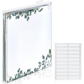12 x 12 Scrapbook Paper Storage Organizer Clear Top Loading Files Plastic Paper Holder with Customizable Tabs for Holding Paper Photos Vinyl Paper Scrapbook Paper (40 Set)
