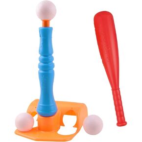 مجموعة Vokodo T-Ball للأطفال الصغار والأطفال تتضمن لعبة البيسبول 1 مضرب كبير الحجم و3 كرات مع ارتفاع T قابل للتعديل لتحسين مهارات الضرب للأطفال في مرحلة ما قبل المدرسة والأولاد والبنات والألعاب الرياضية