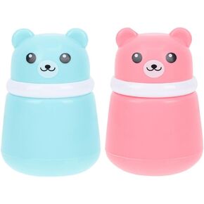 LALAFINA Puff Baby After- Body Travel for Kids Shaped Talcum Use Powder Containers with Home Care Large Design Cartoon Empty Storage Container Bottle: Shape Dispenser Cases Infant Loose