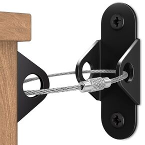 Booda Brand Furniture Wall Anchors (6 Pack), Anti Tip Furniture Anchors for Baby Proofing, Metal Earthquake Straps Secure 400 LBs Drawer, Cabinet to Wall, Dresser Wall Safety Anchor for Child Safety