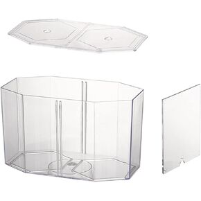 Mipcase 2pcs Box Octagonal Fish Tank Betta Fish Tank Transparent Fish Tank Mini Fish Bowl Fish Breeding Tank Fish Breeding Container Octopus Tank Clear Breeding Tank Acrylic Glass Decorate