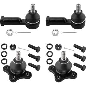 YMAUGP 4pc Front Upper Ball Joint & Outer Tie Rod End ES2361 K9554， Steering Tie Rod and Ball Joint Kit for Mazda B2200 1987-1993, B2000 1986-1987, for Mazda B2600 1987-1993 RWD