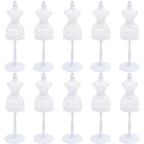 15pcs Doll Dress Form Mini Mannequin Dress Form Cloth Gown Clothing Clothes Gown Display Mini Mannequin Model Stand for Doll Display Holder Toy