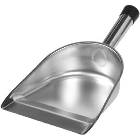 Gatuida Stainless Steel Dust Pan Metal Trash Shovel with Handle Handheld Dust Pan Wide Scooper for Indoor Outdoor Fireplace Industrial and Commercial Use