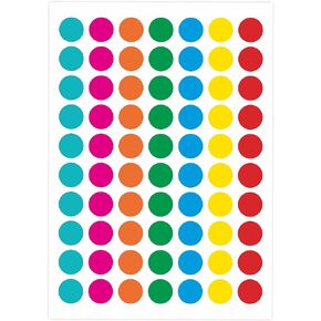 PARLAIM 2800 PCS 3/4 Inch Round 7 Color Dots Colored Labels Stickers, Color Coded Stickers Color-Coding Labels Label Circle Stickers for Classroom, Office