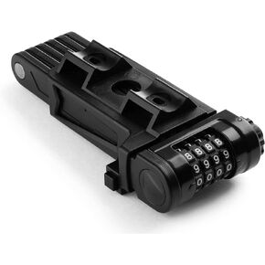 Revere USA Folding Bike Lock: 4-Digit Combo, Rust-Proof Hardened Steel, Heavy-Duty with Mounting Sleeve. Theft Protection for Bikes Scooters & Motorcycles. Anti-Mar Finish, Saw & Bolt Cutter Resistant