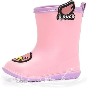 B.Duck Kids Rain Boots for Boys Girls Waterproof Toddler Cartoon Garden Boots