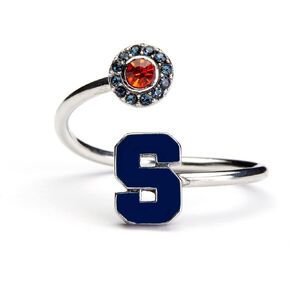 Stone Armory Syracuse University Gifts and Syracuse Jewelry - Blue Syracuse Ring with Crystals - Hypoallergenic and Adjustable Sizes 5-12 - Syracuse University Apparel for Women