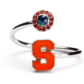 Stone Armory Syracuse Jewelry and Syracuse University Gifts - Syracuse Orange Ring with Crystals - Hypoallergenic and Adjustable Sizes 5-12 - Syracuse University Apparel for Women
