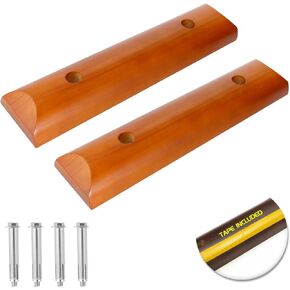 Genubi Industry 2 قطعة 18 بوصة سدادة وقوف السيارات من الخشب الطبيعي للمرآب، أداة مساعدة وقوف السيارات لحماية جدران السيارة والجراج، دليل عجلة الإطارات المستهدف لوقوف السيارات لحماية المصد، خشب أحمر in Kuwait