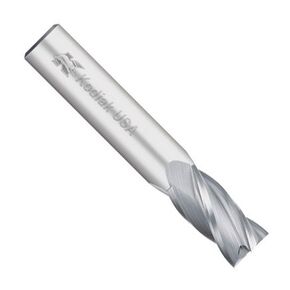 Kodiak Cutting Tools KCT130832 USA Made Solid Premium Carbide End Mill, 4 Flute, 3/16" Shank, 5/8" Length of Cut, 2" Overall Length, 3/16" Diameter