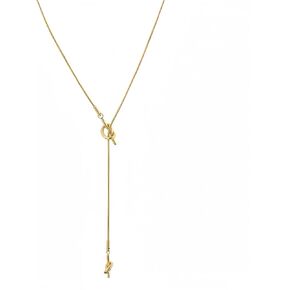 Lariat Necklaces for Women, Minimalist Knotted Rope Design Chain Necklaces Dainty Long Y Necklaces Pendant Necklaces Best Gift Idea For Women Girls (Gold)