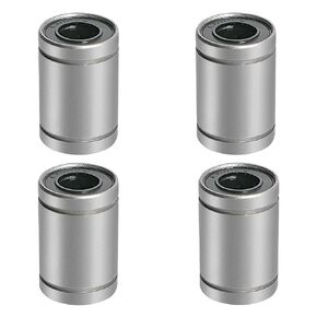 Aopin LM8UU Cylinder Linear Motion Ball Bearing, ID 8mm, OD 15mm Linear Ball Bearings Sae52100 Carbon Steel, 4 Rows of Steel Balls, Great for CNC, 3D Printer, Linear Rail Guide 12 PCS