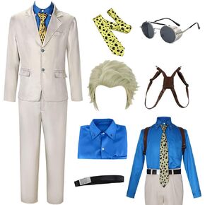 Bkikijgg Nanami Kento Cosplay Nanami Kento Uniform Outfit Coat Shirt Full Set with Glasses&WIG