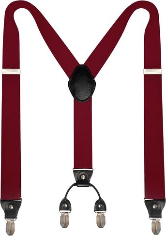 JEMYGINS 1.4“ Wide Suspender with 4 Strong Clips Adjustable Braces in Saudi Arabia