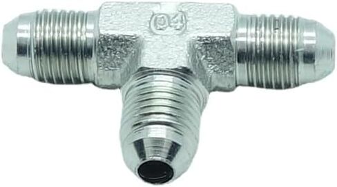 CDQBWKJGFJ 1 قطعة هيدروليكية 1/4" JIC (7/16"-20) 37° Flare Union Tee، JIC ذكر x JIC ذكر x JIC ذكر T محول مطلي بالفولاذ in Kuwait