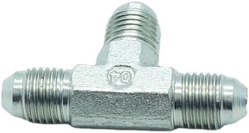 CDQBWKJGFJ 1 قطعة هيدروليكية 1/4" JIC (7/16"-20) 37° Flare Union Tee، JIC ذكر x JIC ذكر x JIC ذكر T محول مطلي بالفولاذ in Kuwait